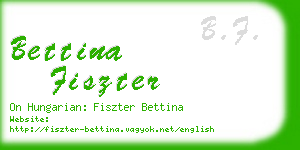 bettina fiszter business card